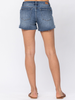 Curvy Gianna Mid-Rise Half Cuffed Shorts by Judy Blue