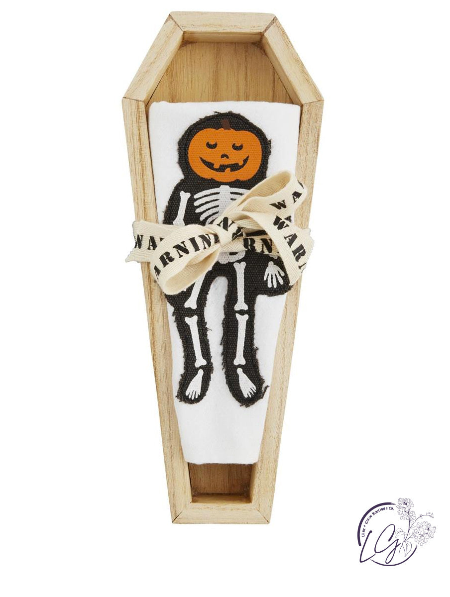 COFFIN CRACKER DISH & TOWEL SETS