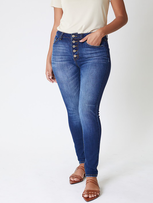 Kassidy High-Rise Button Fly Jean by KanCan