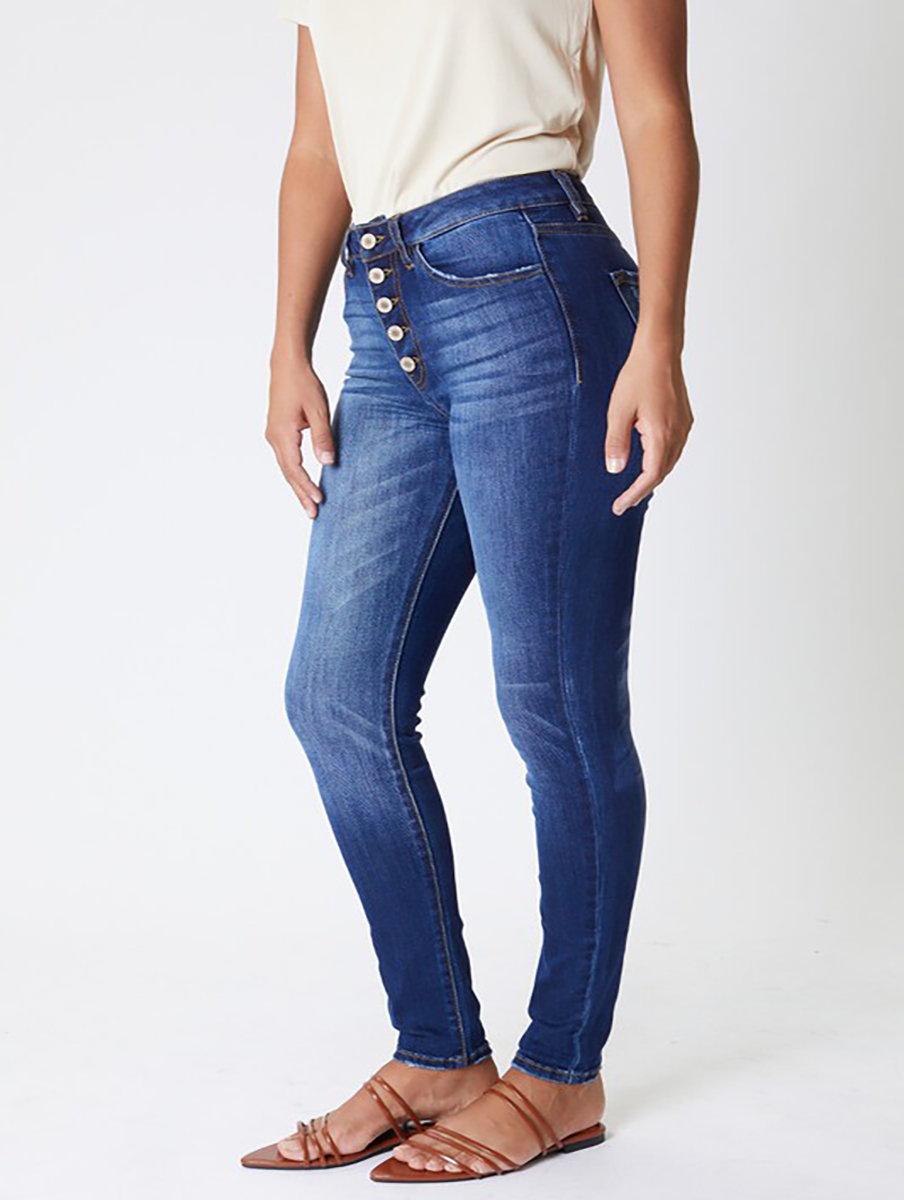 Kassidy High-Rise Button Fly Jean by KanCan