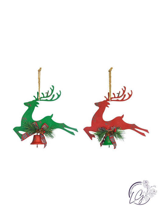 LEAPING REINDEER BELL HANGER