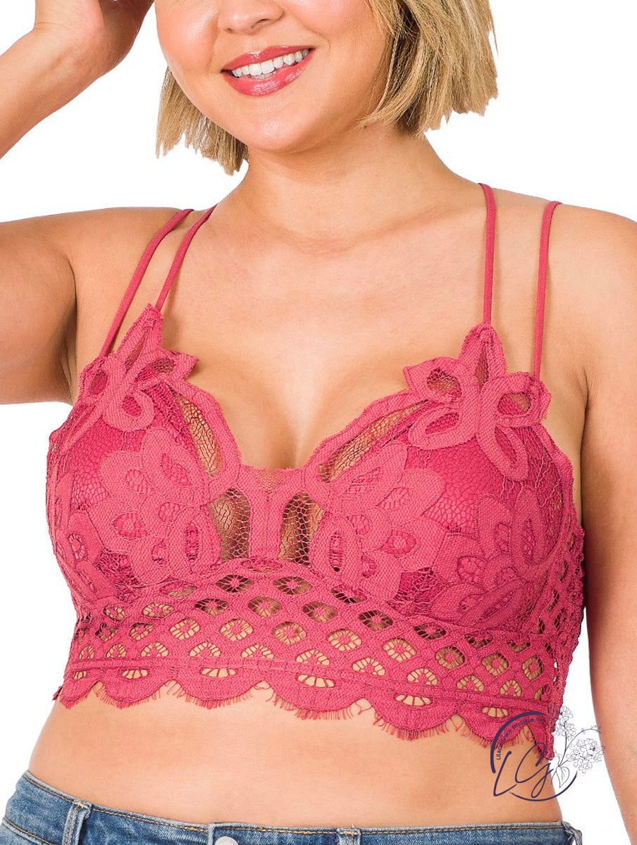 Curvy Couture Lace Padded Bralette