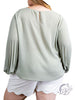 Curvy Times of Fun Pleated Sleeve Blouse