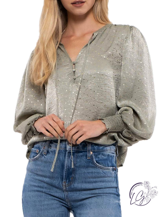 Blank Page Speckled Blouse