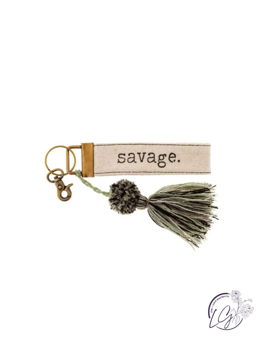 Canvas Tassel Keychains