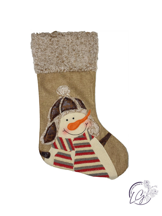 Cinnamon Snowman Stocking