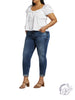 Curvy Girlfriend Mid Rise Slim Leg Jeans