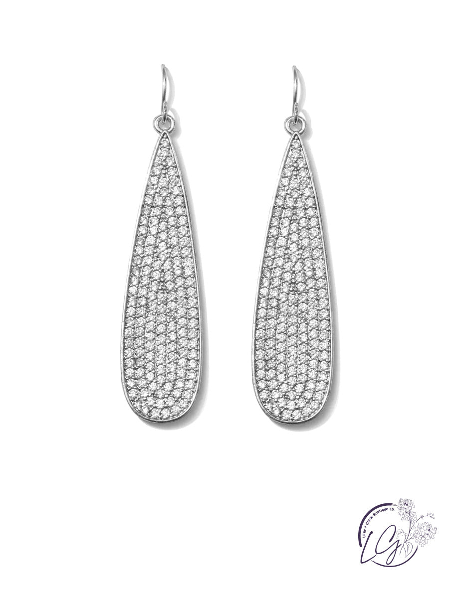 Pave Teardrop Earrings