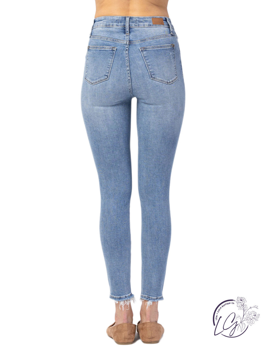 Mabel High-Rise Button Fly Skinny by Judy Blue