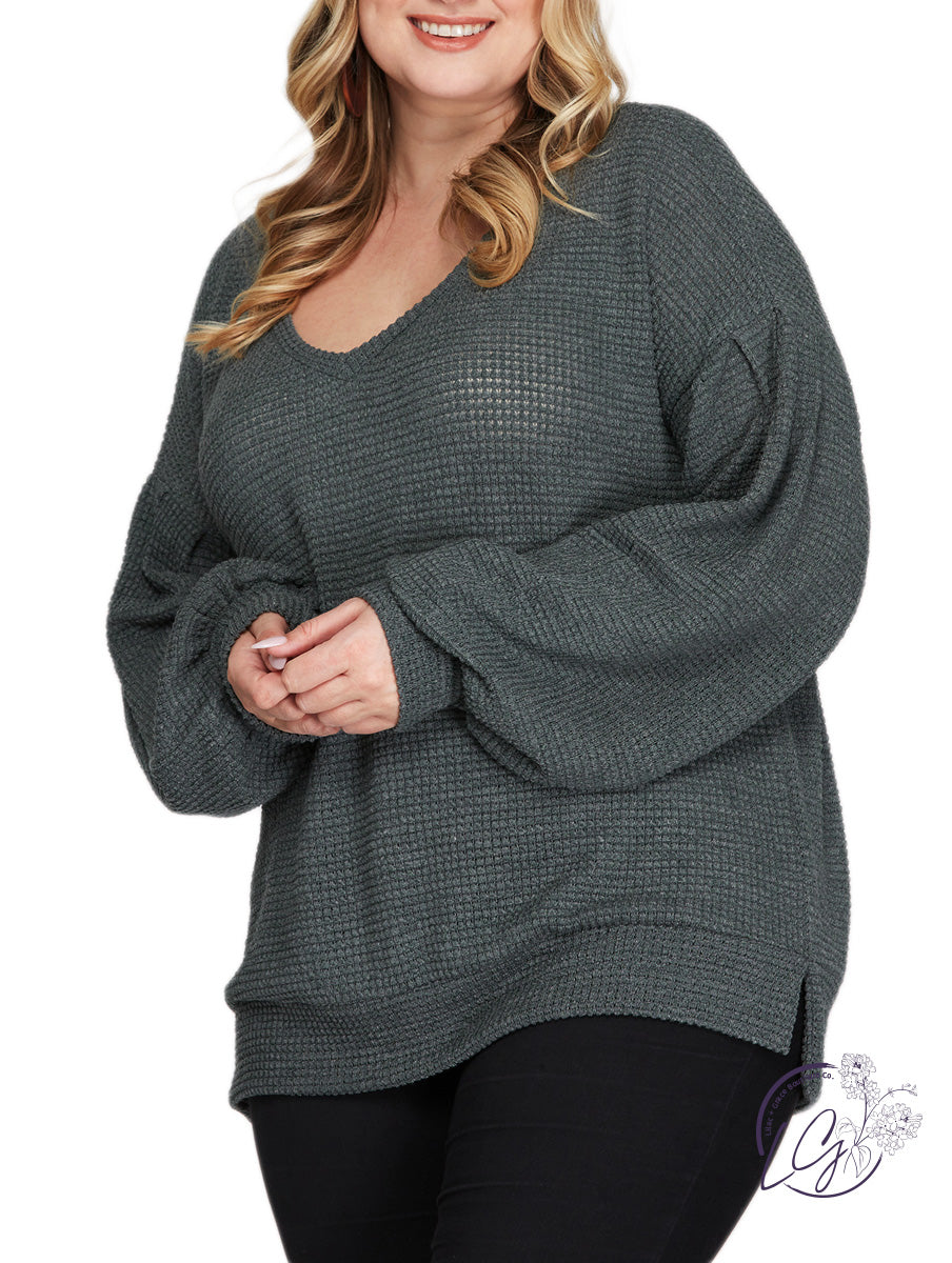 Curvy My Time Knit Long Sleeve