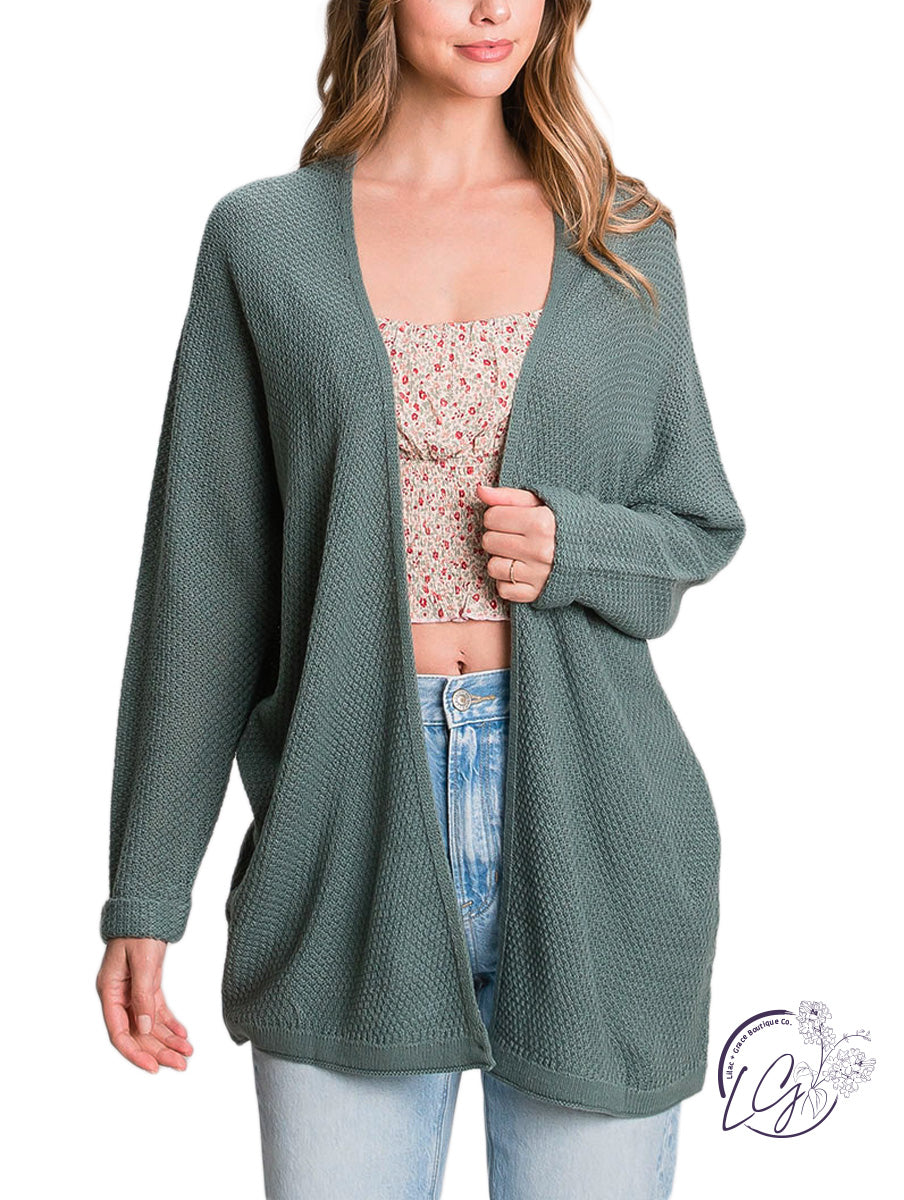 Curvy Classic Look Knit Cardigan