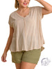 Curvy Never Understood Sheer V-Neck Tee