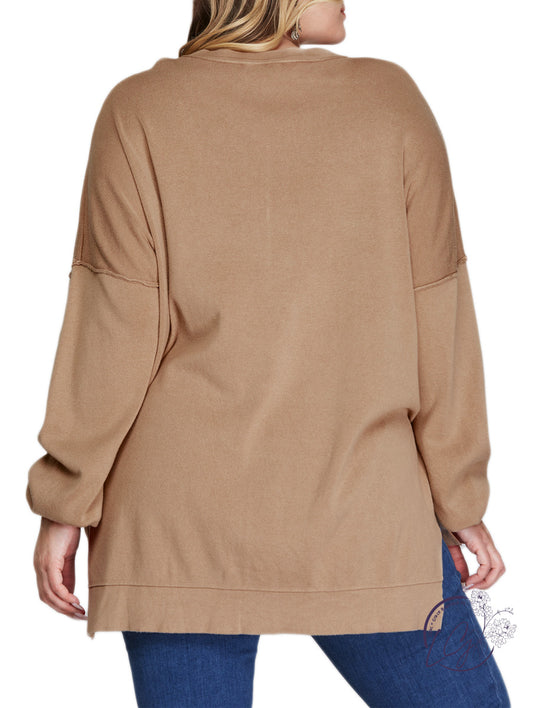 (Sale) Curvy My Reasons Long Sleeve Sweater