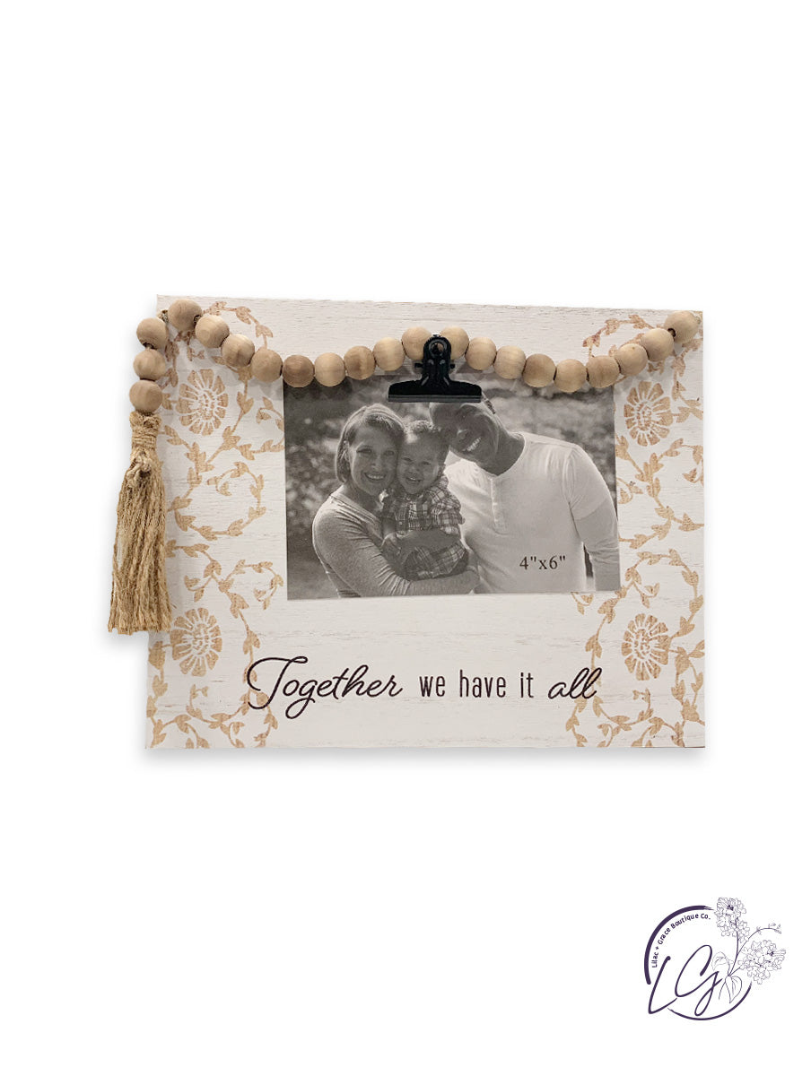 WOOD TABLETOP PHOTO CLIP FRAME