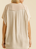 Curvy Hidden Love Linen Short Sleeve Top