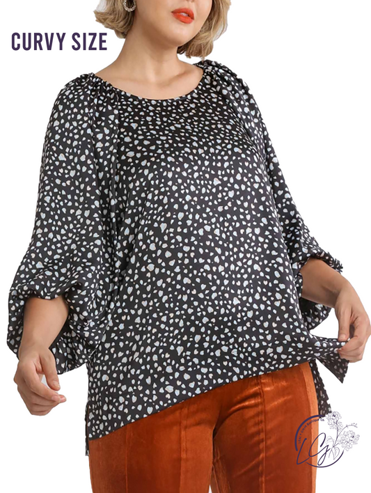 Curvy Glimpse of the Future Printed Blouse