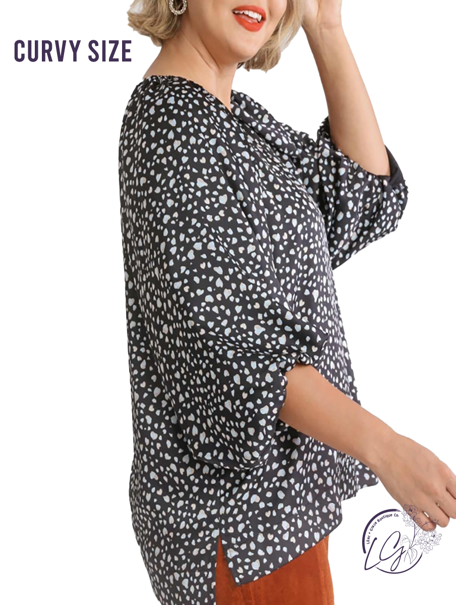 Curvy Glimpse of the Future Printed Blouse