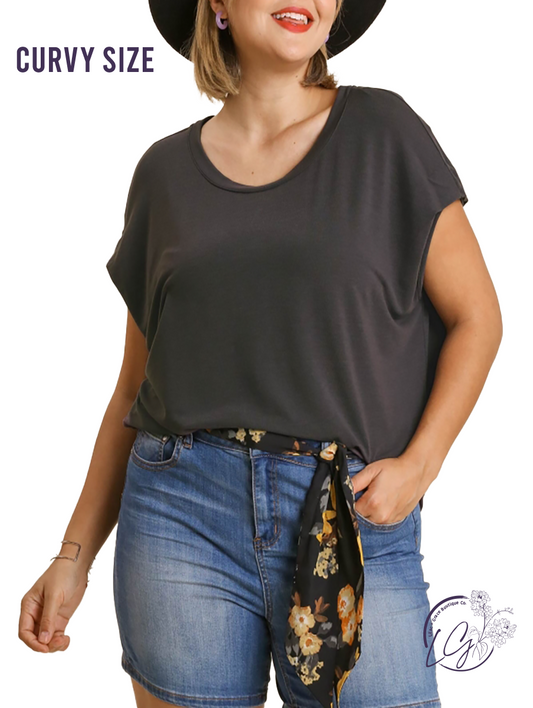 Curvy Choosing Me Scoop Neck Top