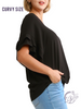 Curvy Come Prepared Ruffle Sleeve Blouse