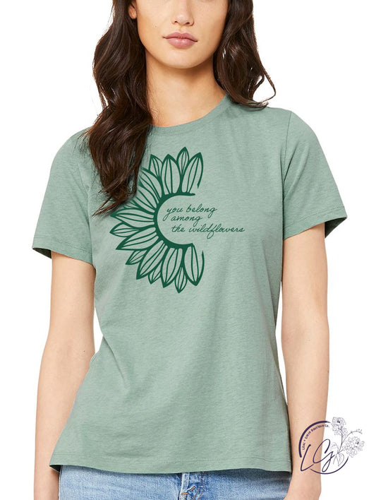 Curvy You Belong Among The Wildflowers Tee