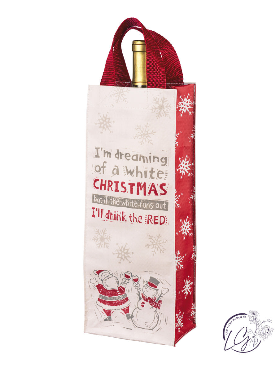 Santa & Snowman Wine Tote