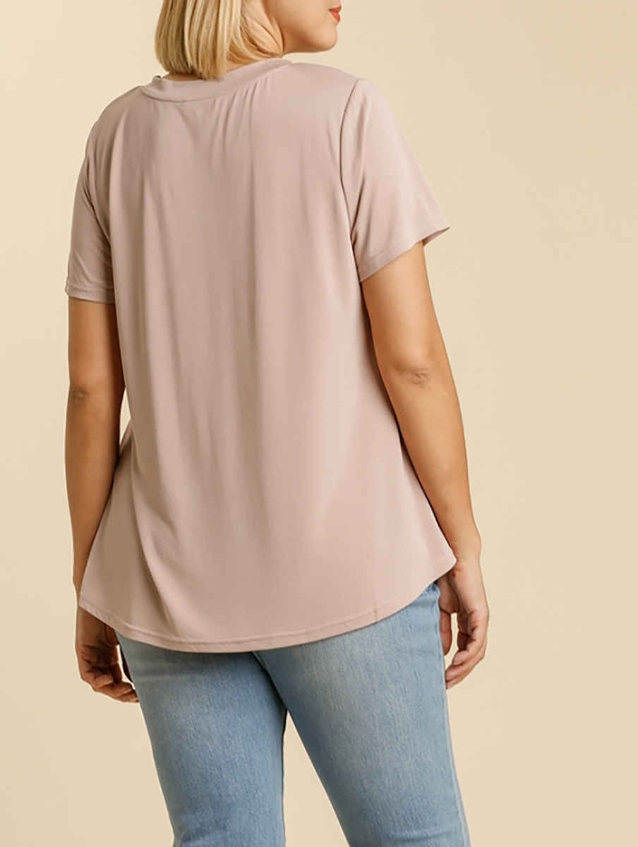 Curvy Don't Waste A Moment V-Neck Top