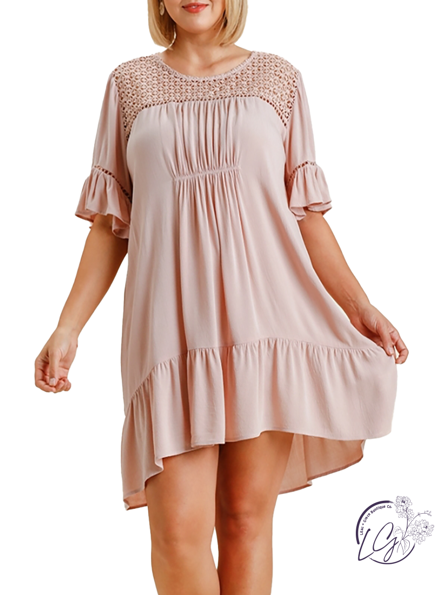 Curvy Sweet Vision Crochet Short Dress