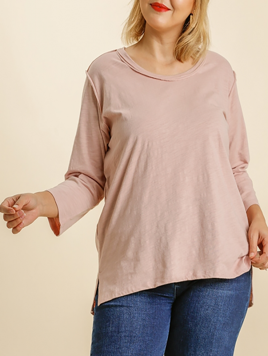 Curvy Ready to Go Embroidered Long Sleeve