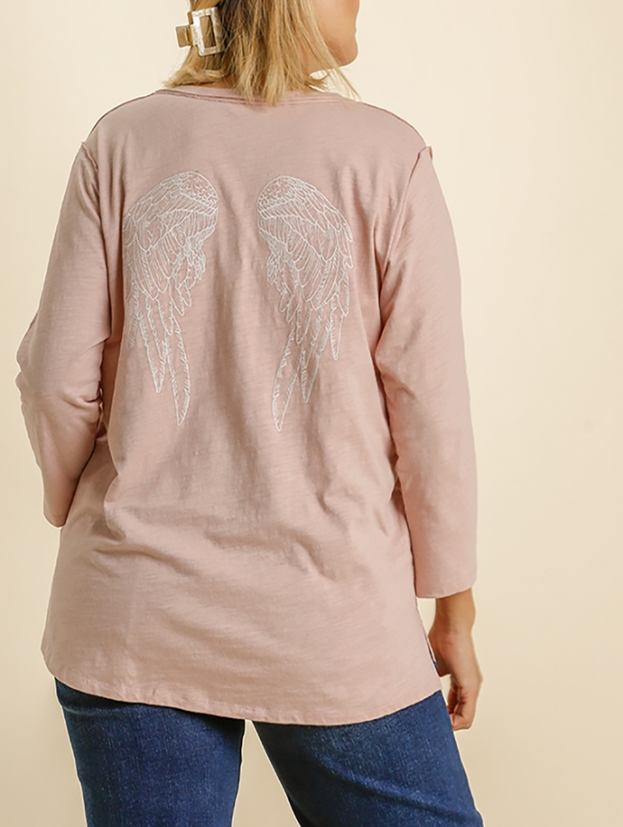 Curvy Ready to Go Embroidered Long Sleeve