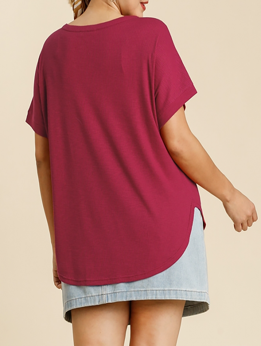 Curvy Here With You Short Sleeve Top