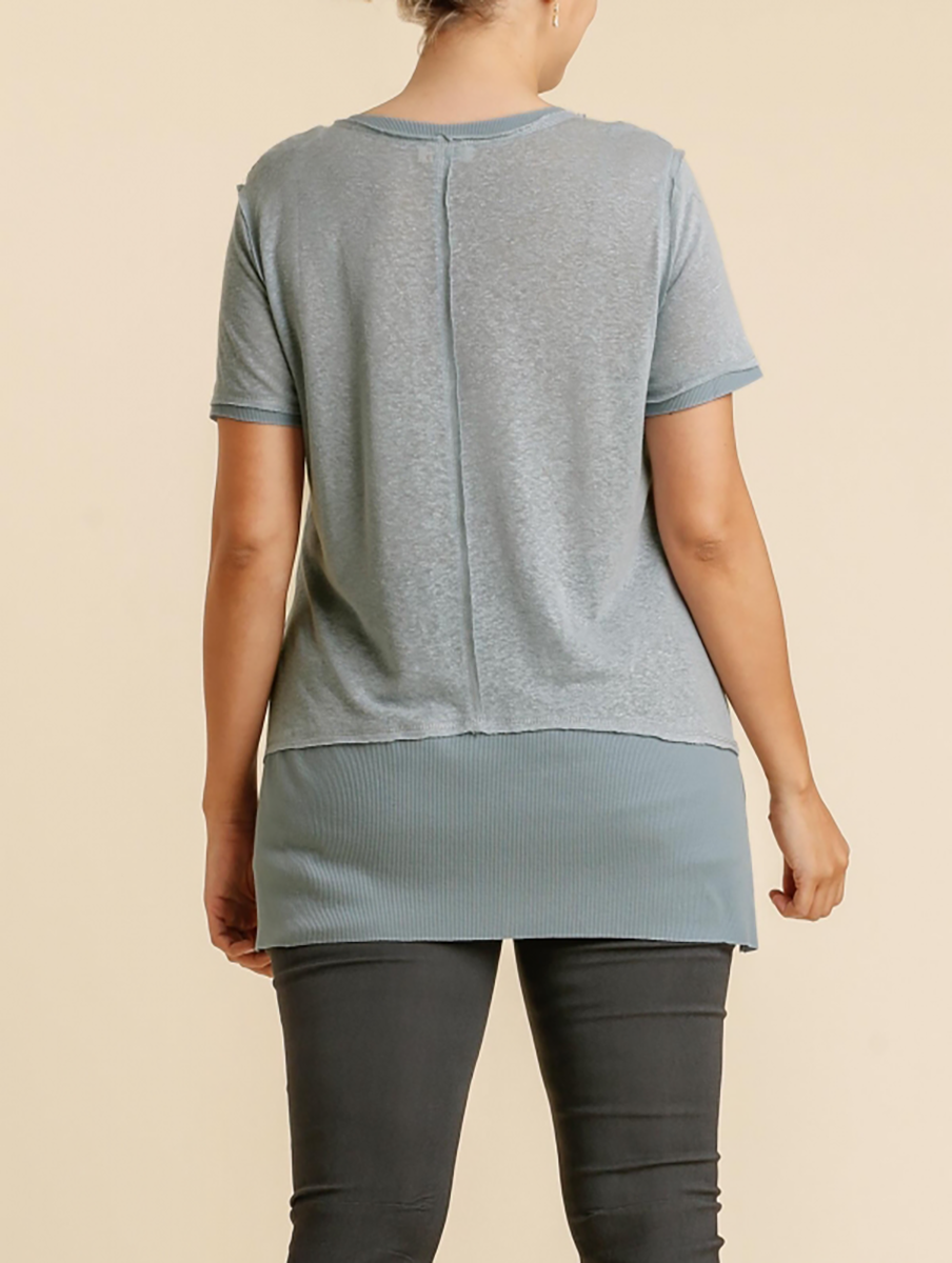 Curvy Last Kiss Raw Edge Top