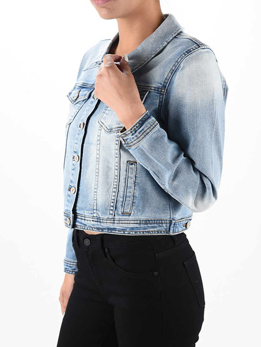 Curvy Zoey Denim Jacket by KanCan